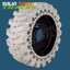 12x16.5 Non-Marking Solid Skid Steer Tires - Severe Duty White