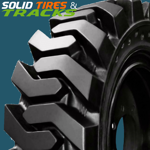 4 Solid Skid Steer Tires 10-16.5/ 10x16.5 - Heavy Duty Non-Directional