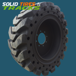 Set of 4, Solid Skid Steer Tire 10-16.5 - Best Value Tires