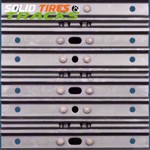 Set of 2, 450mm Excavator Steel Tracks with Grouser Shoes x 39 links