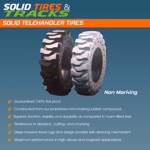 14.00-24 Telehandler Solid Tires with 5 Bolt Hole Rims